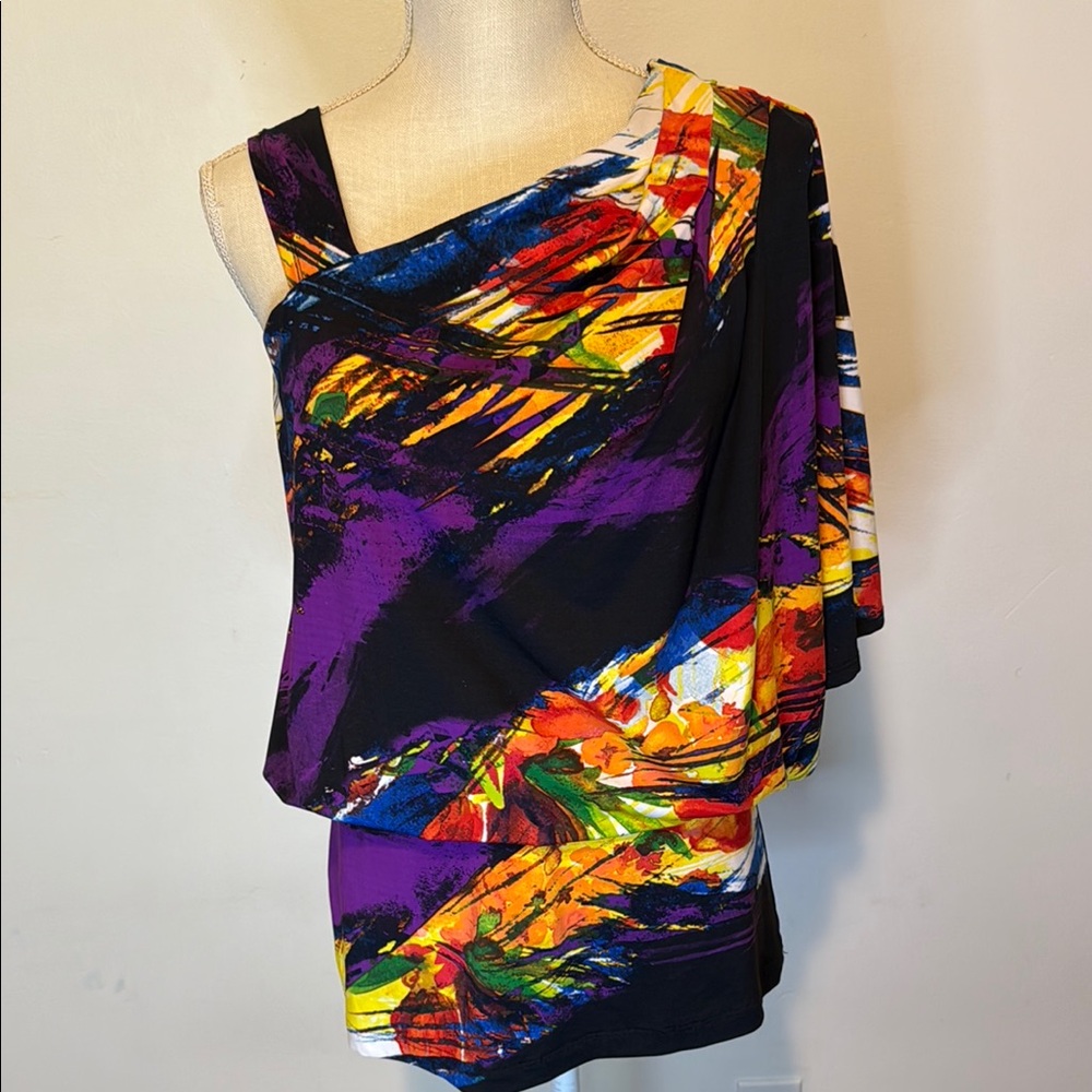 Jessica Simpson Multicolor Abstract Blouse